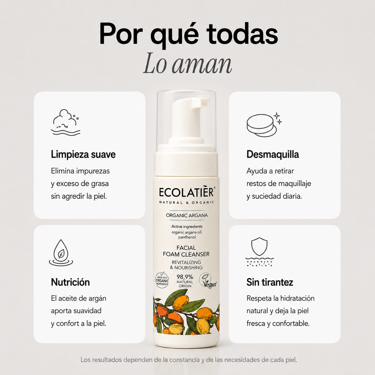 ESPUMA LIMPIADORA DE ARGÁN