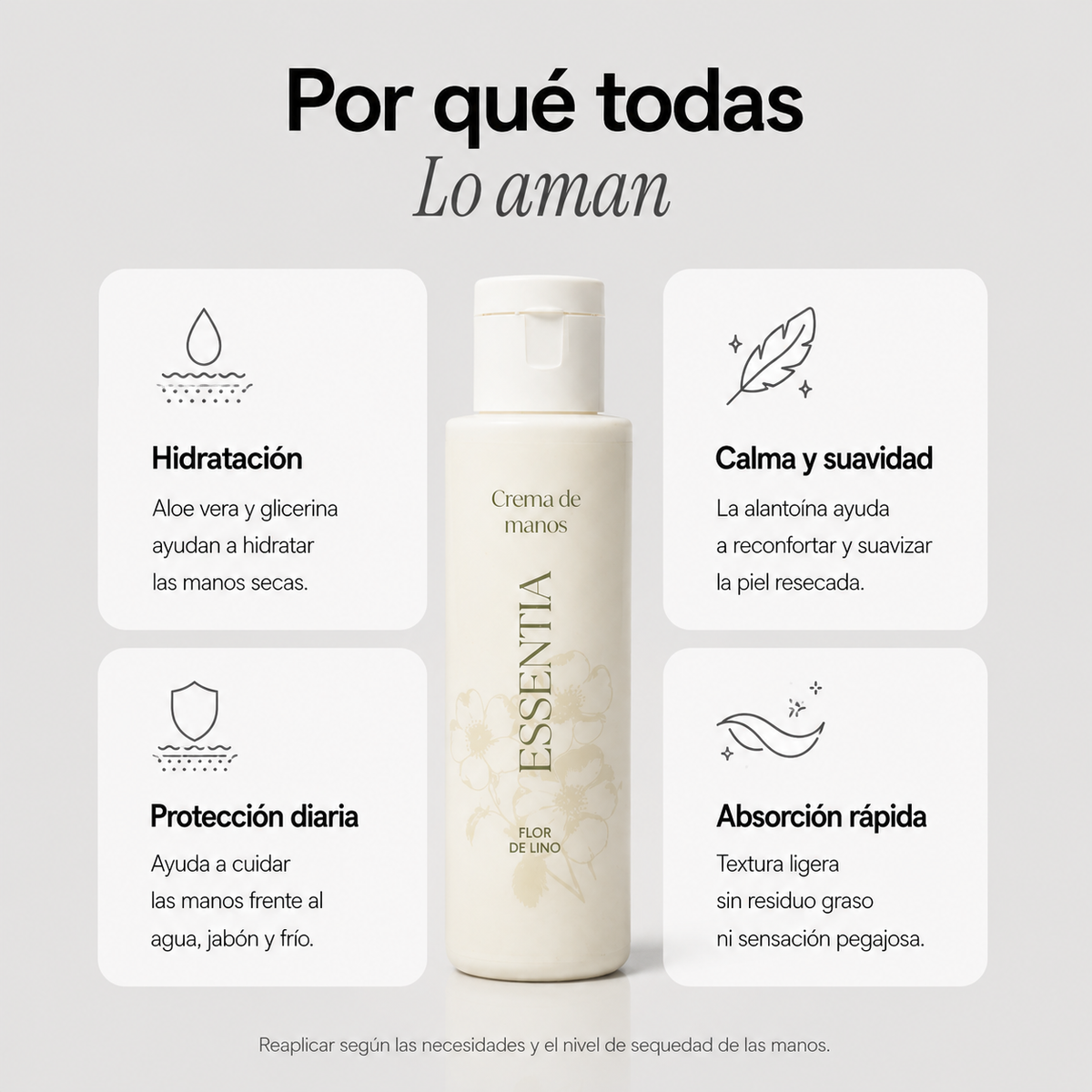 CREMA DE MANOS DE FLOR DE LINO