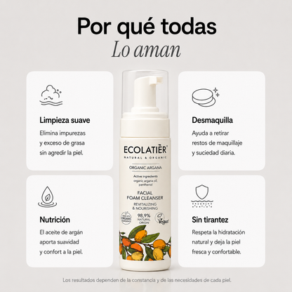 ESPUMA LIMPIADORA DE ARGÁN