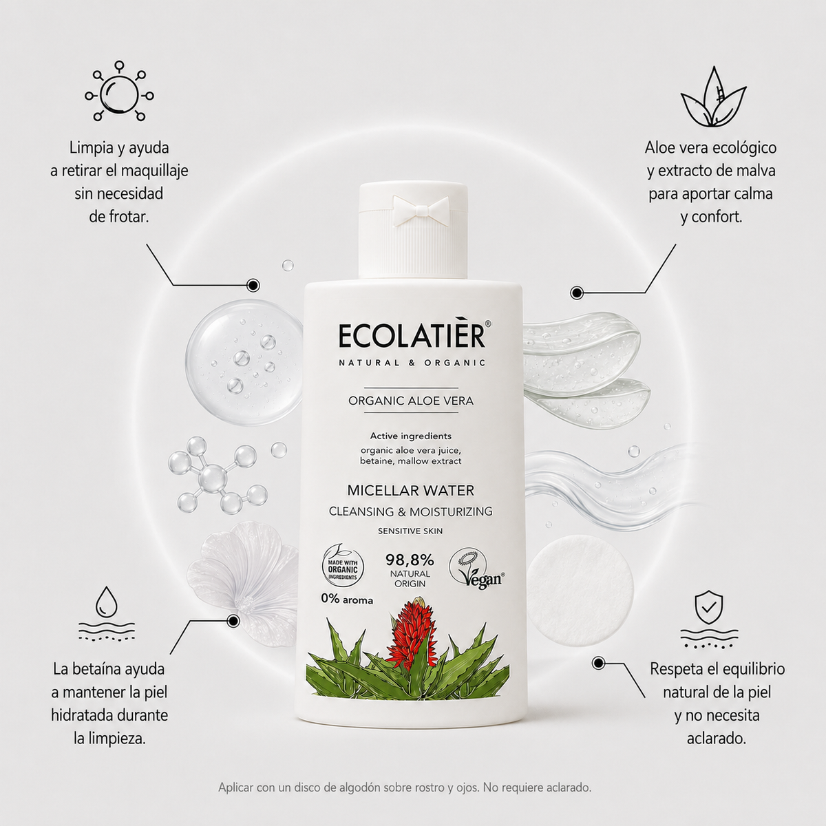 AGUA MICELAR DE ALOE VERA