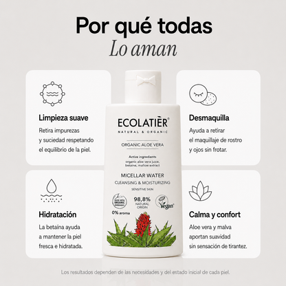 AGUA MICELAR DE ALOE VERA