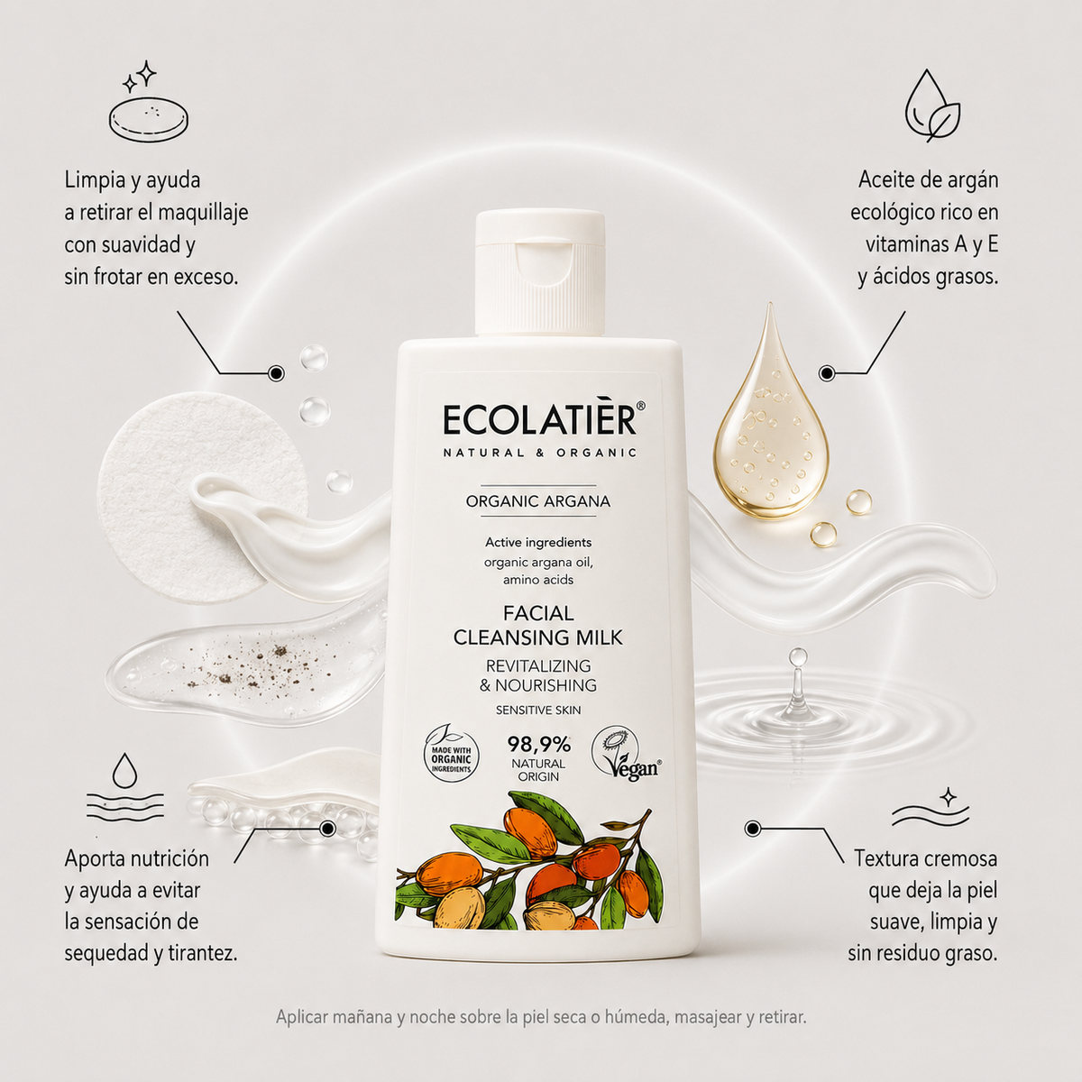 LECHE DESMAQUILLANTE DE ARGÁN
