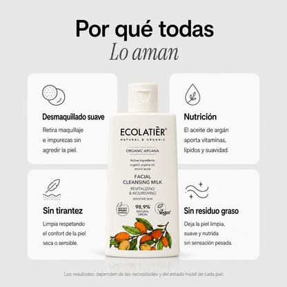 LECHE DESMAQUILLANTE DE ARGÁN