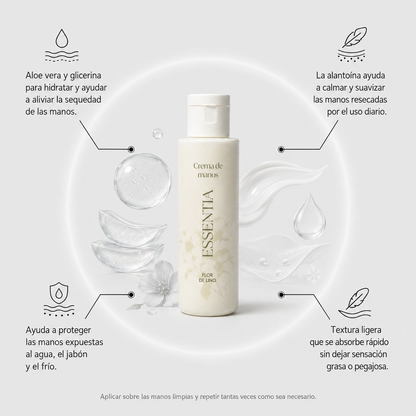 CREMA DE MANOS DE FLOR DE LINO