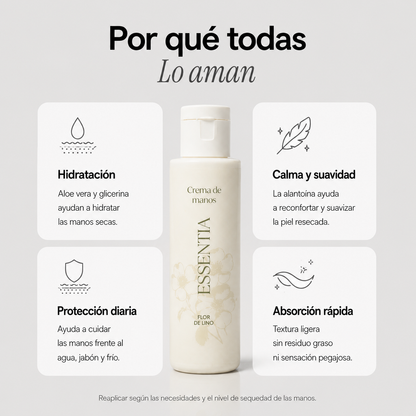 CREMA DE MANOS DE FLOR DE LINO