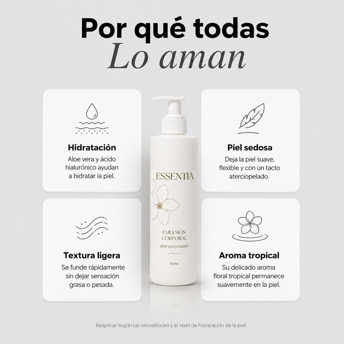 EMULSIÓN DE ALOE VERA Y MONOÏ