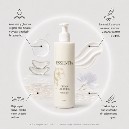 CREMA CORPORAL DE FLOR DE LINO