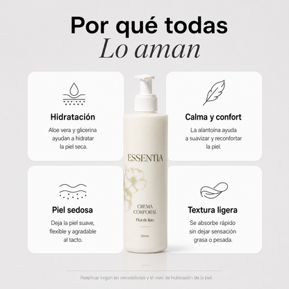 CREMA CORPORAL DE FLOR DE LINO